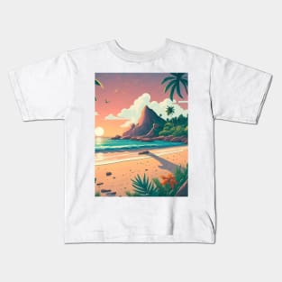 Beach, Tropical ocean Kids T-Shirt